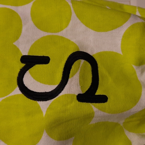 Embroidered Cotton Lime Green Polk-A-Dot Chef Kitchen Apron Baker Cook Gift - Picture 2 of 6